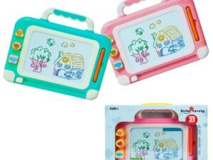 Tablita magica + stampile - - Setul contine 1 tablita magnetica insotita de 1 instrument de scris si 3 stampile.