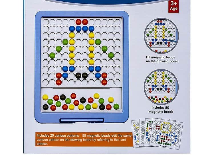 Tablita magnetica + pioneze - <p>- Setul contine: 1 tabla de joc cu 1 stilou pentru manipulare discuri si 50 discuri si carticica cu modele.</p>
