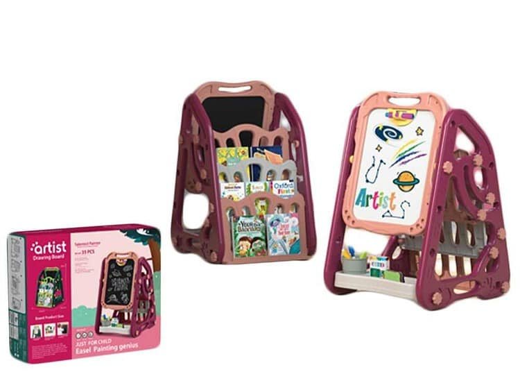 Tablita plastic pentru scris/desen cu suport carti
