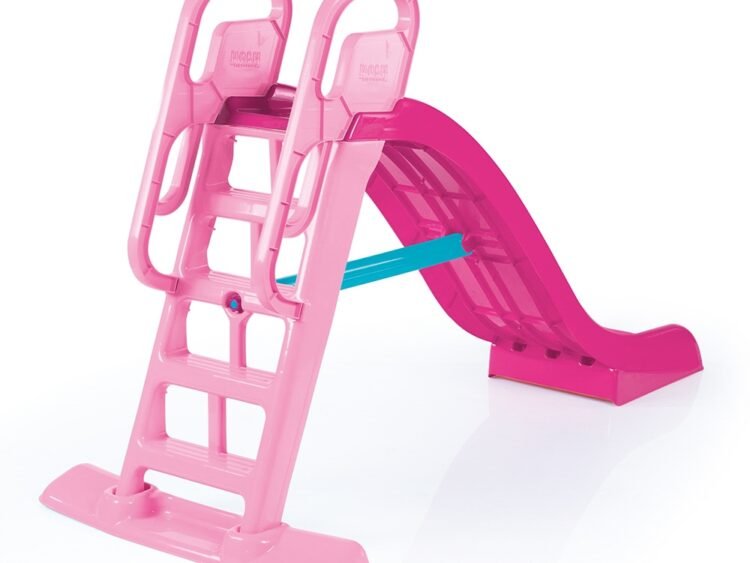 114x189x85cm - Dolu - - Toboganul din plastic dispune de scari sigure