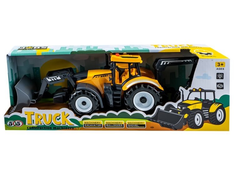 - Pe plafonul jucariei sunt trei butoane care declanseaza lumini si sunete de functionare si claxon.