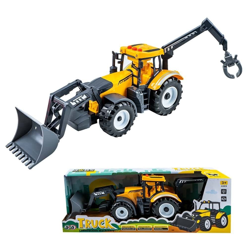 Tractor cu incarcator si graifer - - Excavatorul are cupa de excavare