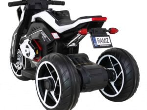 Jucarie electrică pentru copii, motocicletă sport cu design realist și lumini LED.