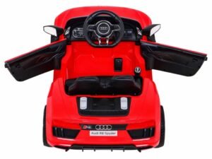 1. Mașină electrică sport pentru copii Audi R8 Spyder, jucărie de calitate premium pentru copii.