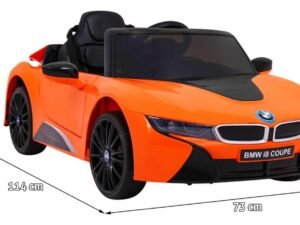Mașinuță electrică pentru copii BMW i8 COUPE, model sport, pentru joacă și aventură.