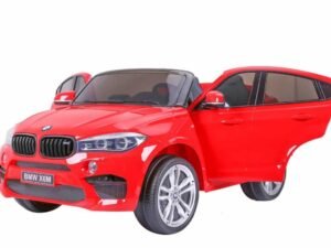 Mașină electrică pentru copii BMW X6M roșie, jucarie premium pentru cei mici.