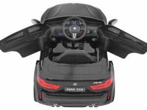 1. Jucarie mașinuță BMW X6 M pentru copii, fără motor, neagră, realistă.