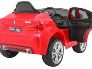 Mașinuță electrică de jucărie BMW X6M pentru copii, din plastic, pentru joacă în exterior și interior.