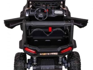 Mașinuță electrică pentru copii, model off-road, cu roți mari și design realist.
