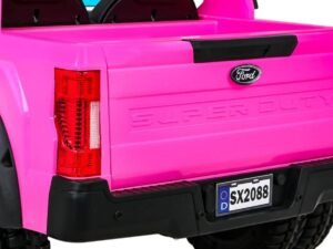 Pink toy truck, perfect for children's play area, with realistic details.