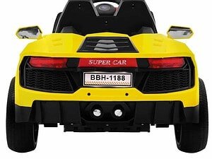 Mașină electrică pentru copii, mașinuță sport galben cu negru, cadouri pentru copii, toy car pentru grădiniță.