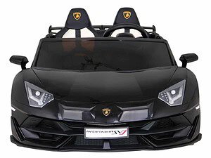 Mașinuță electrică sport pentru copii, model Lamborghini negru, realistică și sigură.