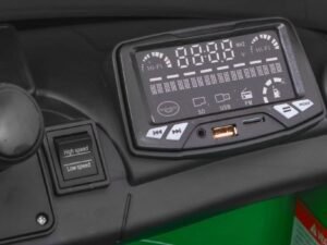 - Jucărie pentru copii cu dashboard digital și control de viteză.