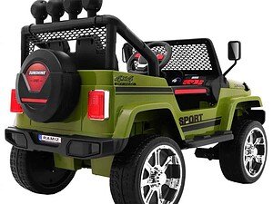 Mașină electrică pentru copii, model sport verde, jucărie pentru copii cu design realist și siguranță maximă.