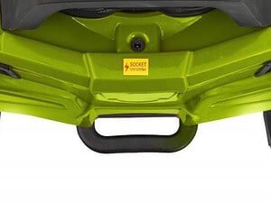 Jucărie plastic pentru copii, mașină electrică pentru terenuri, culoare verde vibrantă.