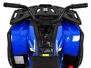 1. Mâner și panou de control pentru snowmobil, culoare albastră, modele pentru copii și adulți.