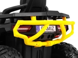 Protecție pentru colant ATV, culoare galben, robustă, pentru siguranța copiilor.