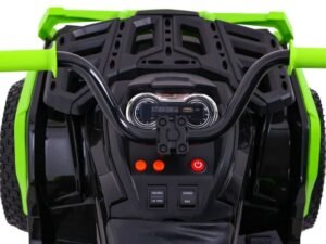 1. Mașinuță electrică copii, model cu volan și butoane, jucărie pentru exterior și interior.