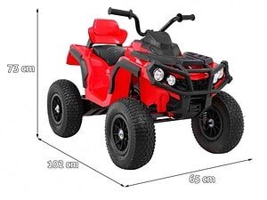 1. Mașină electrică pentru copii, ATV roșu, durabil și sigur pentru joacă.
