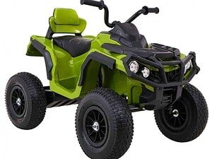1. Masinuta electrica pentru copii, model ATV, culoare verde, siguranta si distractie.
