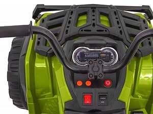 1. Roata electrică pentru copii, calitate și siguranță, culoare verde intensă.