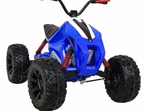 1. Mașină electrică pentru copii, culoare albastră, distracție sigură pentru micuți.