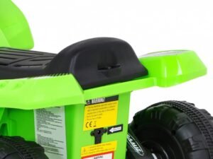 1. Jucarie electrică pentru copii, mașină cu design modern verde și negru, distractivă și sigură.