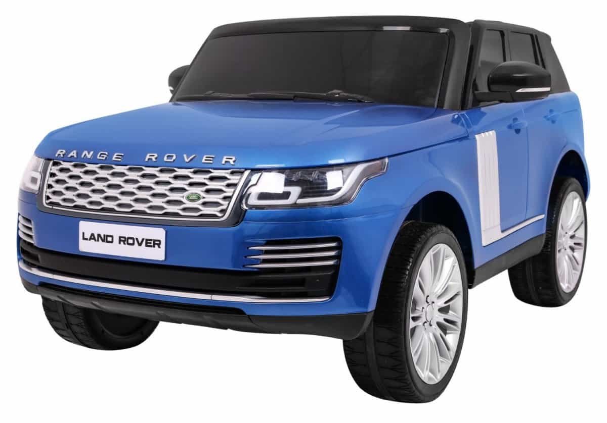Mașină electrică de jucărie Land Rover Ranger Rover, pentru copii, de culoare albastră, model realist.