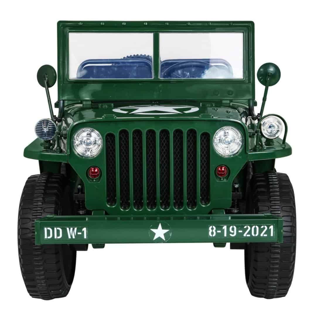 1. Jucarie masiv pentru copii, mașină jeep verde, ideală pentru joacă și aventură.