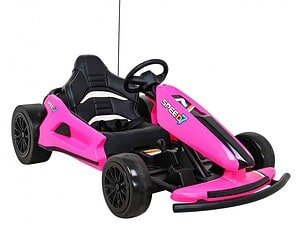 Mașinuță electrică pentru copii, model roz, perfectă pentru joacă și aventură în aer liber. Design sigur și atractiv pentru cei mici.