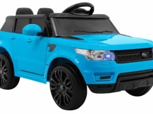 Mașină electrică de jucărie pentru copii, model SUV albastru, divertisment și aventură pentru cei mici.