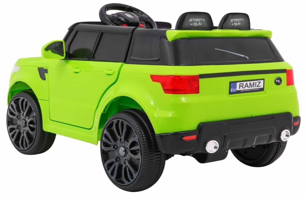 Mașină electrică pentru copii, SUV sport, culoare verde, ideală pentru joacă imersivă.