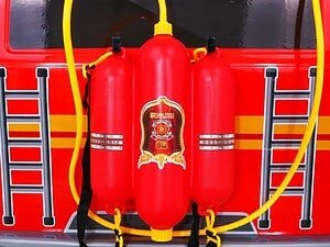 OAL de cel pușcă de incendiu pentru joacă, culoare roșie, siguranță și distracție pentru copii.