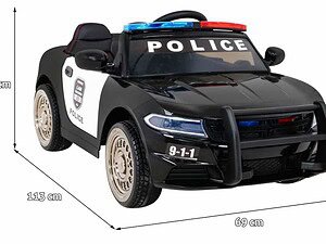 Mașinuță de poliție pentru copii, jucărie de exterior, ideală pentru joacă și divertisment.