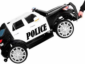 Mașină electrică pentru copii, model poliție, jucărie pentru divertisment și aventură, ideală pentru curte și grădină.