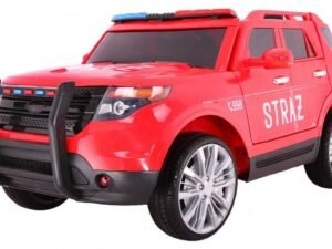 1. Masina de jucarie pentru copii, model utilitar, culoare rosie, tema autospeciala.