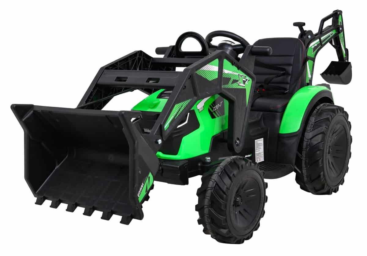 Jucărie tractor pentru copii cu design realist și funcționalități de permis pentru joacă în aer liber.