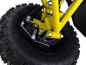 1. Roata de mașină pentru bicicletă electrică, suspensie și anvelope robuste.