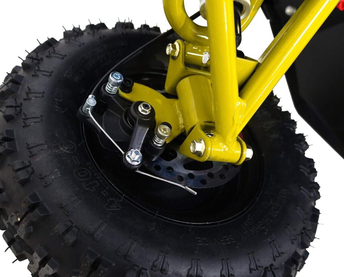 1. Roata de mașină pentru bicicletă electrică, suspensie și anvelope robuste.