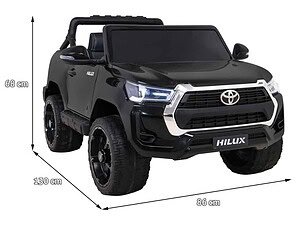 Mașinuță electrică pentru copii model Toyota Hilux, design realist, siguranță și distracție, ideală pentru aventuri în părculeț.