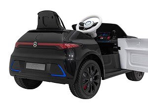 Mașinuță electrică pentru copii, model Mercedes-Benz cu design sportiv și iluminare LED.