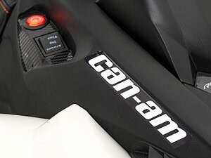 1. Mingi LED și buton de siguranță pentru ATV, design sportiv negru și alb.