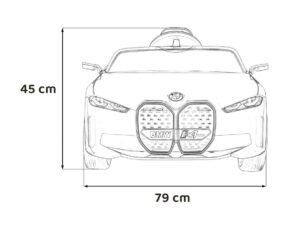 Jucarie masina BMW pentru copii, dimensiuni 45x79 cm, ideal pentru joaca in exterior si interior.