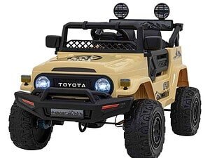 Jucărie mașină electrică pentru copii, model off-road, cu faruri și design realist.