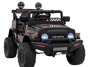 Mașină electrică pentru copii, model SUV Toyota, design realist și durabil, perfectă pentru distracție în aer liber.