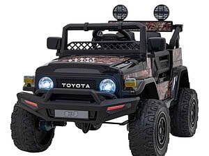 Mașină electrică pentru copii model SUV Toyota, jucărie off-road pentru băieți, vehicul și mașină de joacă 4x4.