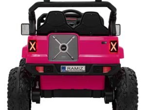 1. Mașinuță electrică pentru copii roz, sigură și distractivă pentru joacă.