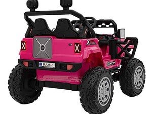 Mașină electrică pentru copii roz, SUV de jucărie durabil, ideal pentru teren accidentat.