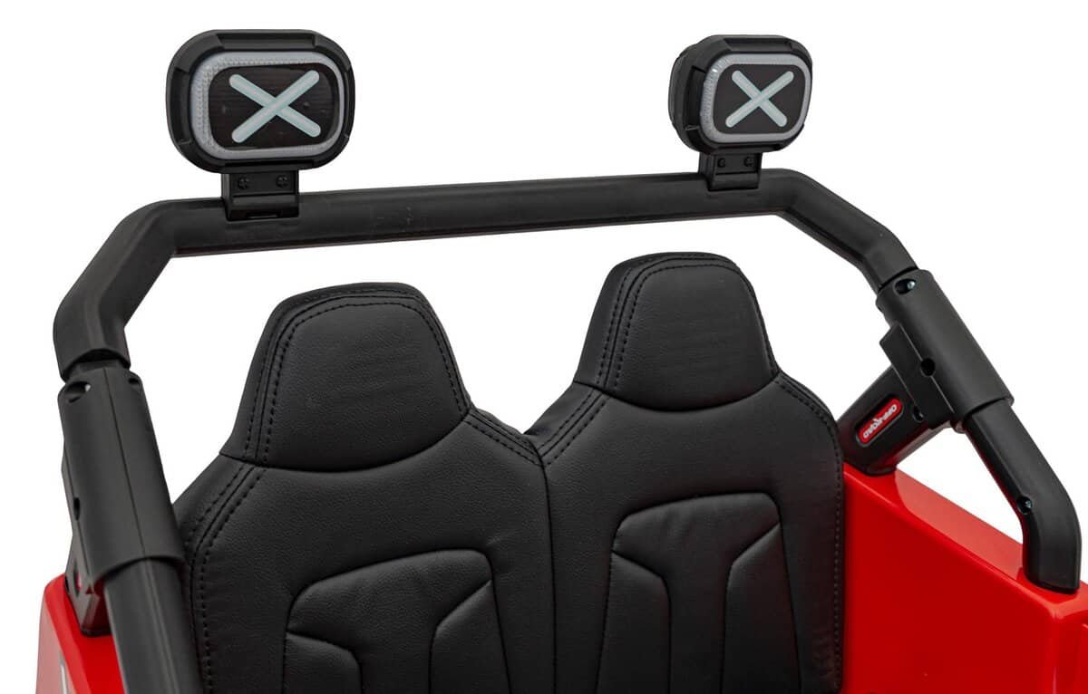 1. Jucarie pentru copii, mașinuță electrică roșie cu scaune confortabile și siguranță.