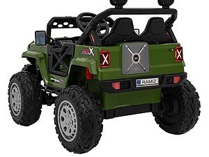 Mașinuță electrică pentru copii, model off-road, divertisment sigur și realist pentru cei mici.